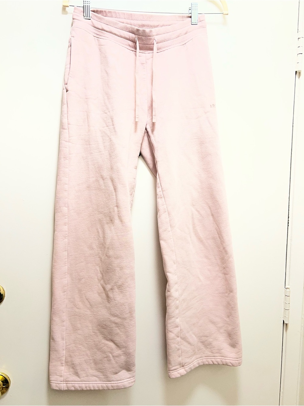 Aritzia Light Pink Cozy Sweatfleece Drawstring Joggers